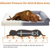 imageAmazon Basics Living Room Couch Dog Bed with Premium Foam PressureRelief Support for Dogs up to 90lbs Machine Washable Cover Extra Large Sized 44quot x 35quot GreyGrey