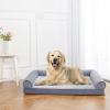 imageAmazon Basics Living Room Couch Dog Bed with Premium Foam PressureRelief Support for Dogs up to 90lbs Machine Washable Cover Extra Large Sized 44quot x 35quot GreyGrey