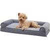 imageAmazon Basics Living Room Couch Dog Bed with Premium Foam PressureRelief Support for Dogs up to 90lbs Machine Washable Cover Extra Large Sized 44quot x 35quot GreyGrey