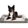 imageAmazon Basics Living Room Couch Dog Bed with Premium Foam PressureRelief Support for Dogs up to 90lbs Machine Washable Cover Extra Large Sized 44quot x 35quot GreyBrown