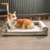 imageAmazon Basics Living Room Couch Dog Bed with Premium Foam PressureRelief Support for Dogs up to 90lbs Machine Washable Cover Extra Large Sized 44quot x 35quot GreyBrown
