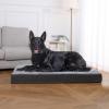 imageAmazon Basics Living Room Couch Dog Bed with Premium Foam PressureRelief Support for Dogs up to 90lbs Machine Washable Cover Extra Large Sized 44quot x 35quot GreyGrey