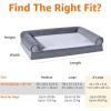 imageAmazon Basics Living Room Couch Dog Bed with Premium Foam PressureRelief Support for Dogs up to 90lbs Machine Washable Cover Extra Large Sized 44quot x 35quot GreyGrey