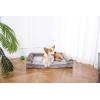 imageAmazon Basics Living Room Couch Dog Bed with Premium Foam PressureRelief Support for Dogs up to 90lbs Machine Washable Cover Extra Large Sized 44quot x 35quot GreyBrown