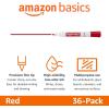 imageAmazon Basics LowOdor Dry Erase Whiteboard Markers Fine Tip Blue 36 CountRed