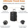 imageAmazon Basics Luggage Sets CarryOn 23Inch tote 15Inch Suitcase With Wheels Expandable Extra Space 15 Front Pockets and Telescopic Handle BurgundyBlack