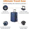 imageAmazon Basics Luggage Sets CarryOn 23Inch tote 15Inch Suitcase With Wheels Expandable Extra Space 15 Front Pockets and Telescopic Handle BurgundyNavy Blue