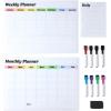 imageAmazon Basics Magnetic Dry Erase Board Fridge WhiteBoard Sheet 20quot x13quot 2 Markers and EraserWhite