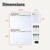 imageAmazon Basics Magnetic Dry Erase Board Fridge WhiteBoard Sheet 20quot x13quot 2 Markers and EraserWhite