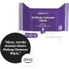 imageAmazon Basics Makeup Remover Wipes Fragrance and AlcoholFree Gentle Cleansing Removes Waterproof Mascara Dermatologist Tested 25 Count Pack of 2 Previously SolimoNight Calming
