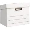 imageAmazon Basics Medium Duty StorageFiling Boxes With Lid and Handles LegalLetter Size 12Pack White 162quot L x 125quot W x 105quot H12Pack