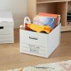 imageAmazon Basics Medium Duty StorageFiling Boxes With Lid and Handles LegalLetter Size 12Pack White 162quot L x 125quot W x 105quot H20Pack