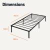imageAmazon Basics Metal Bed Frame NonFoldable Platform Bed Easy Assembly Twin 39W x 75L x 14H in Black