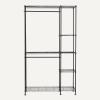 imageAmazon Basics Metal Hanging Storage Organizer Rack Wardrobe with Shelves 45L x 14W x 76H45W x 14D x 76H inch