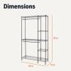 imageAmazon Basics Metal Hanging Storage Organizer Rack Wardrobe with Shelves 45L x 14W x 76H45W x 14D x 76H inch