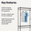 imageAmazon Basics Metal Hanging Storage Organizer Rack Wardrobe with Shelves 45L x 14W x 76H45W x 14D x 76H inch
