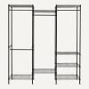 imageAmazon Basics Metal Hanging Storage Organizer Rack Wardrobe with Shelves 45L x 14W x 76H70W x18D x 76H inch