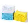 imageAmazon Basics Microfiber Cleaning Cloths NonAbrasive Reusable and Washable Pack of 36 BlueWhiteYellow 16quot x 12quotBlueWhiteYellow