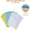 imageAmazon Basics Microfiber Cleaning Cloths NonAbrasive Reusable and Washable Pack of 36 BlueWhiteYellow 16quot x 12quotBlueWhiteYellow