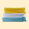 imageAmazon Basics Microfiber Cleaning Cloths NonAbrasive Reusable and Washable Pack of 36 BlueWhiteYellow 16quot x 12quotBlueWhiteYellow