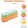 imageAmazon Basics Mini Rectangular Sticky Notes 15x2 Inches Bright Colors SelfStick Pads Easy to Post for Home Office Notebook 70 sheetsPad Pack of 24