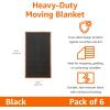 imageAmazon Basics Moving Blankets 72quot x 40quot Pack of 6 Black72Inch by 40Inch