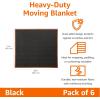 imageAmazon Basics Moving Blankets 72quot x 40quot Pack of 6 Black72Inch by 80Inch