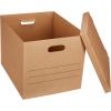 imageAmazon Basics Moving Boxes with Handles and Lids 15x10x12 in Brown 20 PackBrown