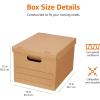 imageAmazon Basics Moving Boxes with Handles and Lids 15x10x12 in Brown 20 PackBrown