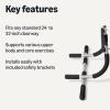 imageAmazon Basics MultiGrip Doorway Pull Up Bar 440 lbs Capacity Silver