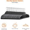 imageAmazon Basics Nonslip Heavy Duty Plastic Hanger with Rubber and Horizontal Bar Pack of 50 Gray