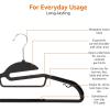 imageAmazon Basics Nonslip Heavy Duty Plastic Hanger with Rubber and Horizontal Bar Pack of 50 Gray