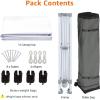 imageAmazon Basics Outdoor Pop Up 10 x 10 Canopy Tent for Events Portable with Easy Setup Includes Wheeled Carry Bag 8 Pegs 4 Ropes 4 Weighted Bags BlueWhite
