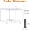 imageAmazon Basics Outdoor Pop Up 10 x 10 Canopy Tent for Events Portable with Easy Setup Includes Wheeled Carry Bag 8 Pegs 4 Ropes 4 Weighted Bags BlueWhite