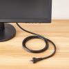 imageAmazon Basics PC Power Cord 12 feet AC Power Cord for Monitor Computer TV 3 Prong 18 AWG 125 Volts Black10Pack 10 Count
