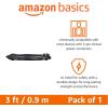 imageAmazon Basics PC Power Cord 12 feet AC Power Cord for Monitor Computer TV 3 Prong 18 AWG 125 Volts Black1Pack 1 Count