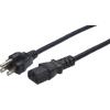 imageAmazon Basics PC Power Cord 12 feet AC Power Cord for Monitor Computer TV 3 Prong 18 AWG 125 Volts Black1Pack 24 Count