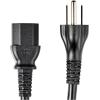 imageAmazon Basics PC Power Cord 12 feet AC Power Cord for Monitor Computer TV 3 Prong 18 AWG 125 Volts Black5Pack 5 Count