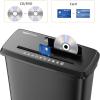 imageAmazon Basics Paper Shredder for Home and Office 8Sheet Strip Cut CD Credit Card Shredder 34 Gallon Wastebasket  BlackShredder New Model