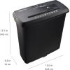 imageAmazon Basics Paper Shredder for Home and Office 8Sheet Strip Cut CD Credit Card Shredder 34 Gallon Wastebasket  BlackShredder New Model