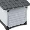 imageAmazon Basics Plastic Dog House for Large Dogs  Easy to Assemble ampamp Detachable Structure IndoorOutdoor Use Elevated FloorDurable ampamp WaterproofSide Door AccessUndulating Roof Design