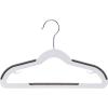 imageAmazon Basics Plastic Kids Clothes Hangers NonSlip 30Pack White and Black 128 L x 8 W x 02 T inch