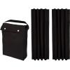 imageAmazon Basics Portable Blackout Curtain Shade with Suction Cups 50quot W x 78quot L 1Pack Moon and StarsBlack