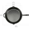 imageAmazon Basics PreSeasoned Cast Iron Skillet Oven Safe Even Heating HeavyDuty ampamp Large 15Inch Black15