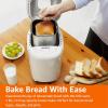 imageAmazon Basics Programmable Bread Maker 2 Pound NonStick Automatic Bread Making Machine 14 Settings for Breads Doughs GlutenFree Options and More LCD Display BlackWhite