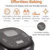 imageAmazon Basics Programmable Bread Maker 2 Pound NonStick Automatic Bread Making Machine 14 Settings for Breads Doughs GlutenFree Options and More LCD Display BlackBlack