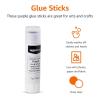 imageAmazon Basics Purple Washable School Glue Sticks Dries Clear 021 oz Stick 4PackPurple