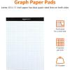 imageAmazon Basics QuadRuled Graph Paper Pad Pack of 2 85 Inch x 1175 Inch 100 SheetsPad White6 Pack