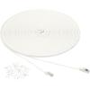 imageAmazon Basics RJ45 Cat 7 Ethernet Patch Cable Flat 600MHz Snagless Includes 15 Nails 30 Foot WhiteWhite