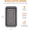 imageAmazon Basics Rectangular Baking Bread Loaf Pan 95 x 5 Inch Set of 2 Gray95 x 5 inches